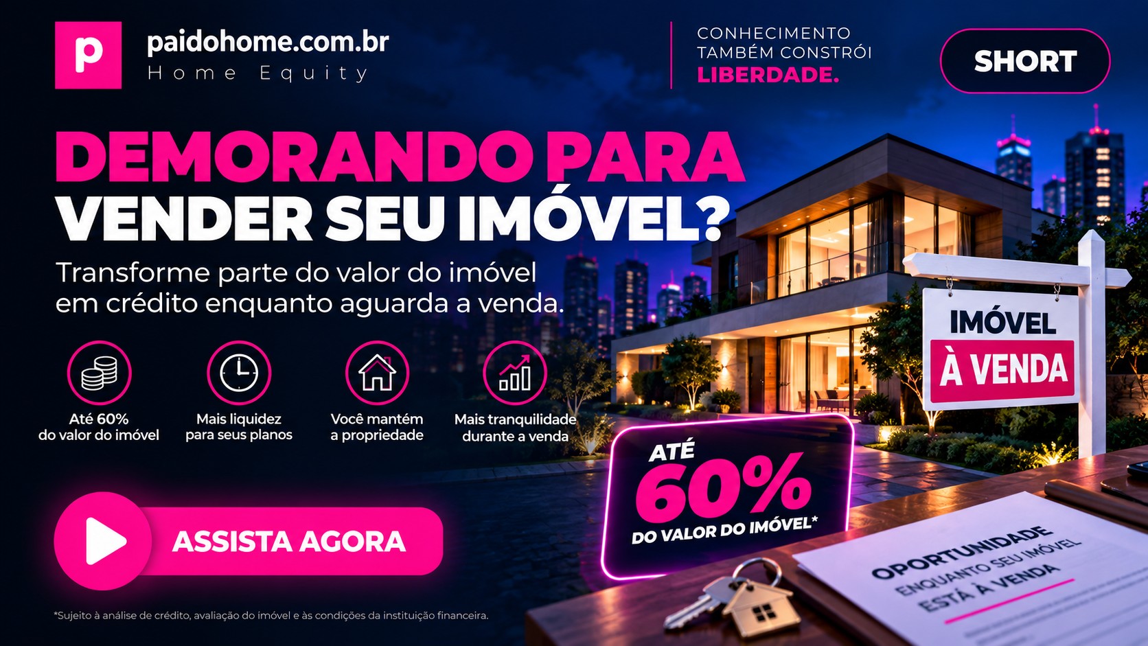 Imóvel demorando para vender? Conheça uma alternativa com Home Equity
